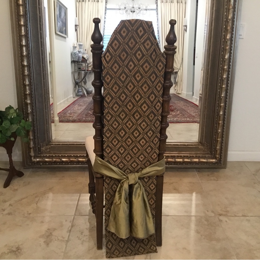 Slipcovers for Dining room chairs, table runners,accent pieces set of 6